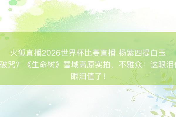 火狐直播2026世界杯比赛直播 杨紫四提白玉兰终破咒?《生命树》雪域高原实拍,不雅众:这眼泪值了!